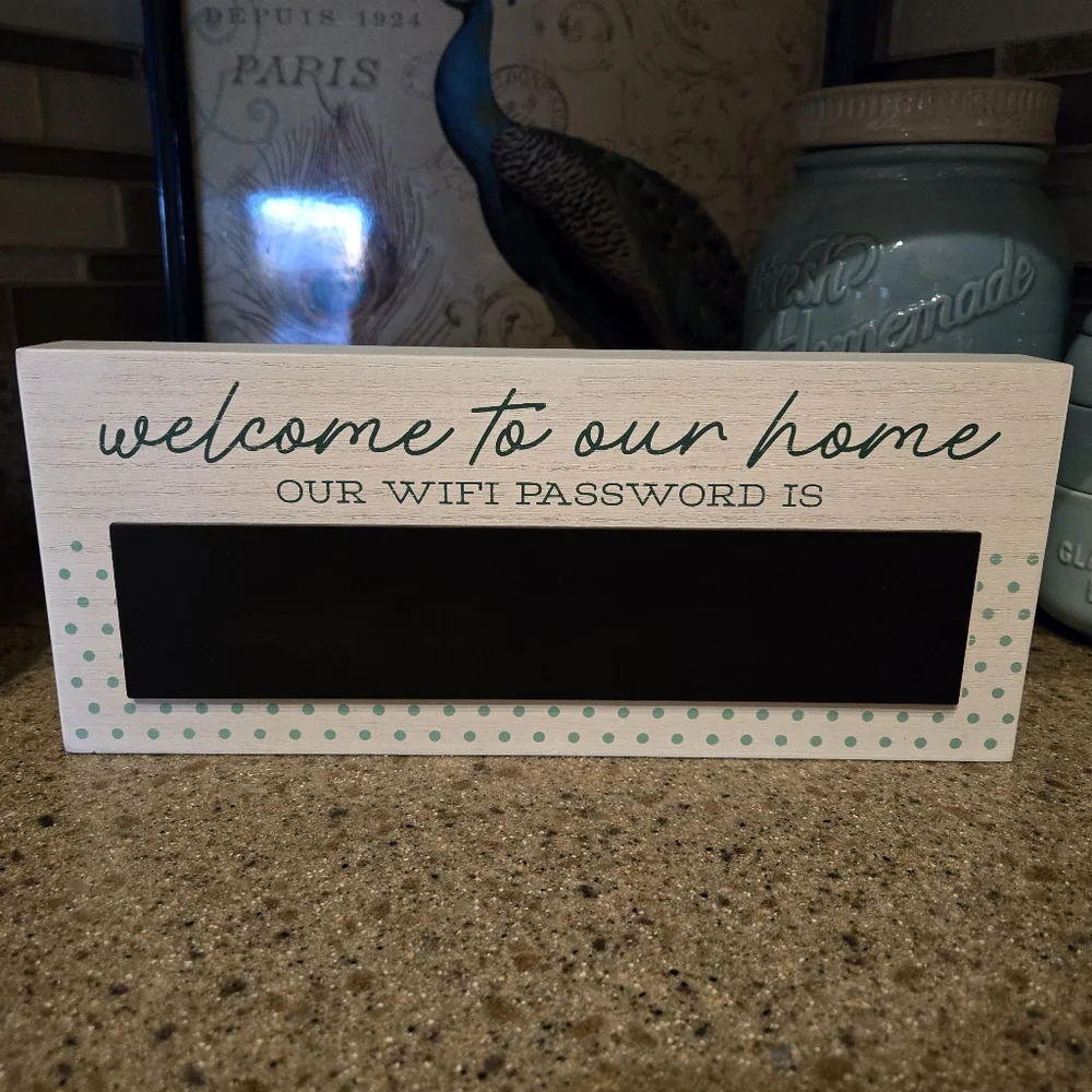 Welcome to Our Home WiFi Password Sign